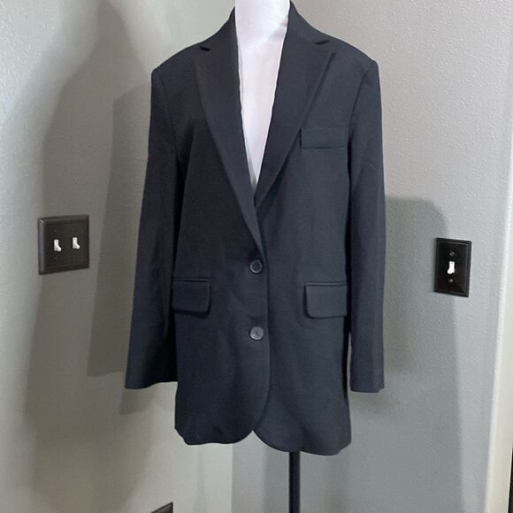 MNG Mango nwt black Blazer Jacket Long oversized - Picture 3 of 16